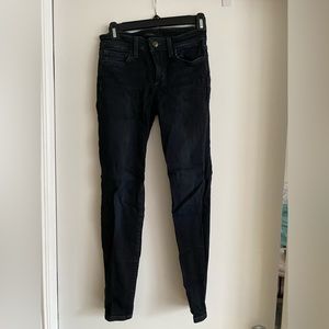 Joe’s black/dark gray skinny jeans, size 26